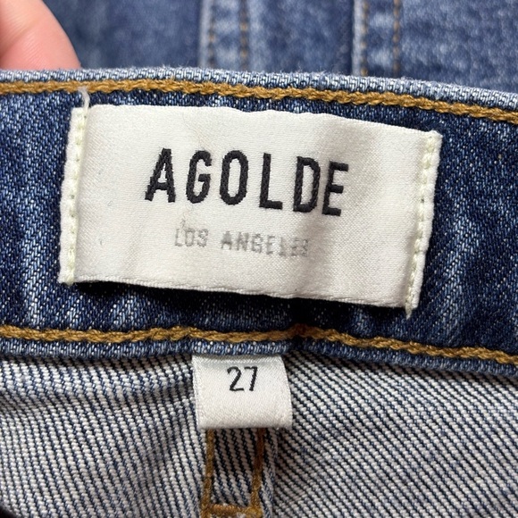 Agolde Riley High Rise Straight Crop (Stretch) Jeans - Picture 6 of 9